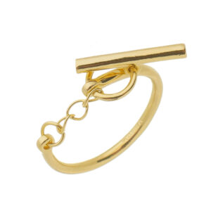 ANEL FECHO DE CORRENTE RAHRA FOLHEADO A OURO 18K