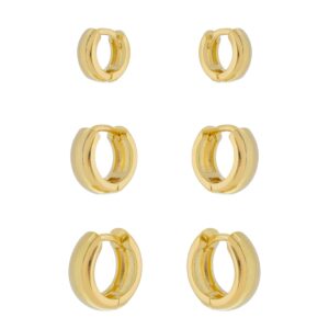 BRINCO TRIO ARG GORDINHA LISA RAHRA FOLHEADO A OURO 18K (CLASSIC)