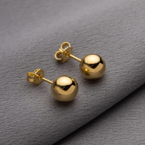 BRINCO BOLA LISA 6MM RAHRA FOLHEADO A OURO 18K (CLASSIC)