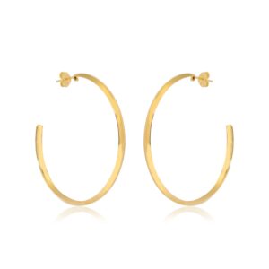 BRINCO ARGOLA FINA MÉDIA RAHRA FOLHEADO A OURO 18K (CLASSIC)