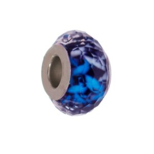 BERLOQUE MURANO FOLHAS AZUIS RAHRA SOUL EM AÇO INOX - BC001