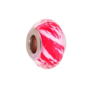 BERLOQUE MURANO LISTRAS ROSAS RAHRA SOUL EM AÇO INOX - BC003