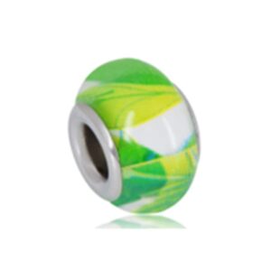 BERLOQUE MURANO TONS DE VERDE RAHRA SOUL EM AÇO INOX - BC009