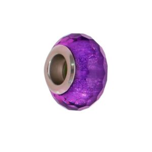 BERLOQUE MURANO ROXO RAHRA SOUL EM AÇO INOX - BC014