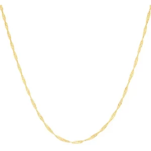 CORRENTE SINGAPURA COMUM RAHRA FOLHEADO A OURO 18K 50 CM (CLASSIC)
