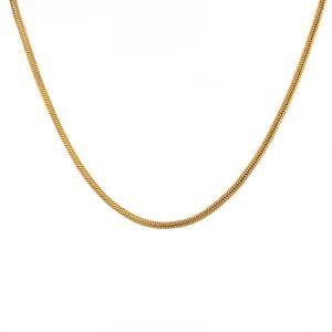 CORRENTE RABO DE RATO 45CM RAHRA FOLHEADO A OURO 18K  (CLASSIC)