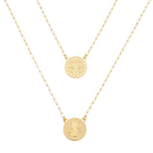 CORRENTE ESCAPULÁRIO SÃO BENTO CARTIER RAHRA FOLHEADO A OURO 18K (CLASSIC)