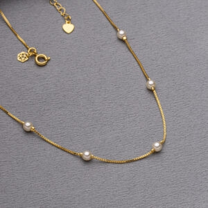 COLAR VENEZIANA PEROLA 4MM FOLHEADA A OURO 18K (CLASSIC)