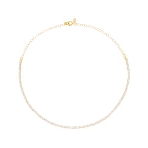 CORRENTE CHOCKER RIVIERA SIMPLES RAHRA FOLHEADO A OURO 18K (TRENDY)