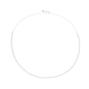 CORRENTE CHOCKER RIVIERA SIMPLES PRATEADO (TRENDY)