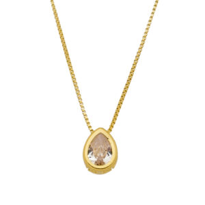 COLAR GOTINHA DE ZIRCÔNIA FOLHEADO A OURO 18K (CLASSIC)