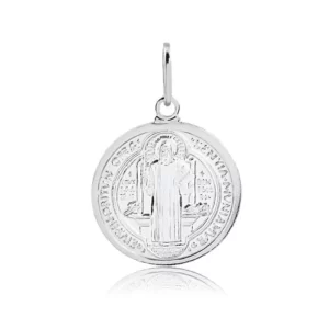 PINGENTE SÃO BENTO PEQUENO 1,5 CM RAHRA PRATEADO (CLASSIC)