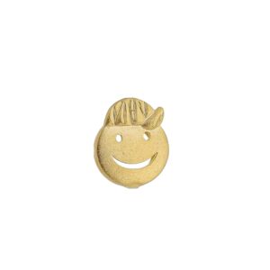 PINGENTE CARETINHA MENINO RAHRA FOLHEADO A OURO 18K (CLASSIC)