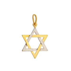 PINGENTE ESTRELA DE DAVI APLIQUE RH RAHRA FOLHEADO A OURO 18K (CLASSIC)