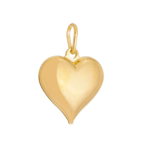 PINGENTE CORAÇÃO LISO GORDINHO 2,0X2,0 RAHRA FOLHEADO A OURO 18K (CLASSIC)