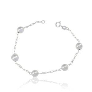 PULSEIRA BOLA LISA 8MM RAHRA PRATEADO (CLASSIC)