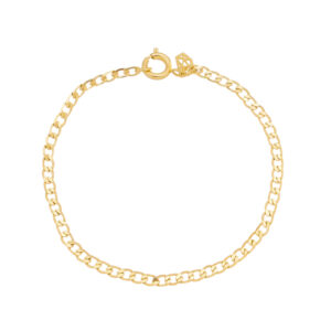 PULSEIRA INFANTIL GRUME FININHA RAHRA FOLHEADO A OURO 18K (CLASSIC)