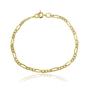 PULSEIRA INFANTIL 3X1 FININHA RAHRA FOLHEADO A OURO 18K (CLASSIC)
