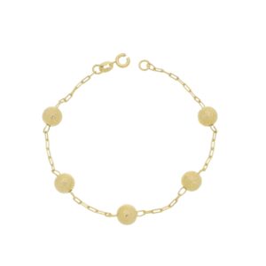 PULSEIRA BOLA FOSCA 8MM RAHRA FOLHEADO A OURO 18K (CLASSIC)