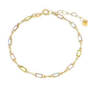 PULSEIRA INF SALADINHA RETANGULAR RAHRA FOLHEADO A OURO 18K (CLASSIC)