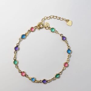 PULSEIRA SALADINHA REDONDA PEQUENA FOLHEADO A OURO 18K (CLASSIC)