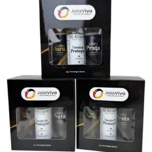 KIT RESTAURADOR DE SEMIJOIAS (LIMPA OURO, LIMPA PRATA E VERNIZ)